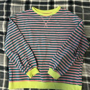 Vibrant Striped Women's Sweatshirt